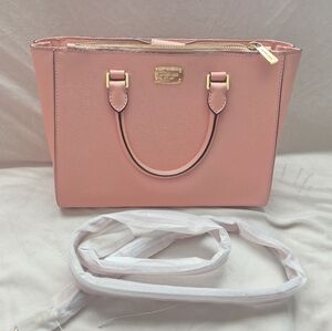Michael Kors Crossbody Handbag In Blush/Powder Pink
